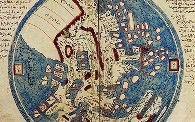 A medieval Islamic map showing the eastern hemisphere