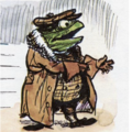 Illustration of Toad of Toad Hall dressed for the road