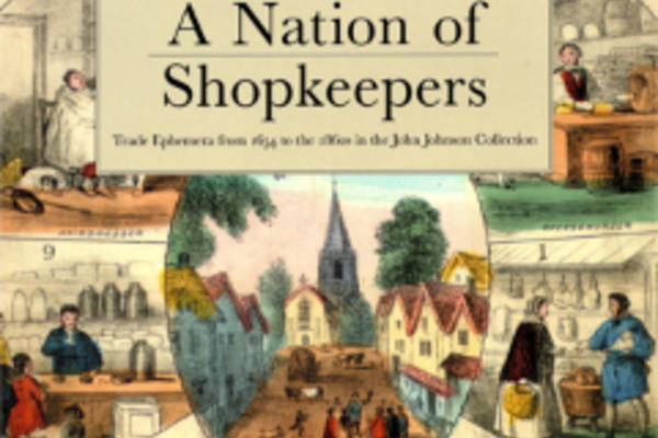 Front cover of a catalogue: 'A Nation of Shopkeepers'