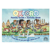 Book front cover: a colour illustration of four children and dog running next to a river